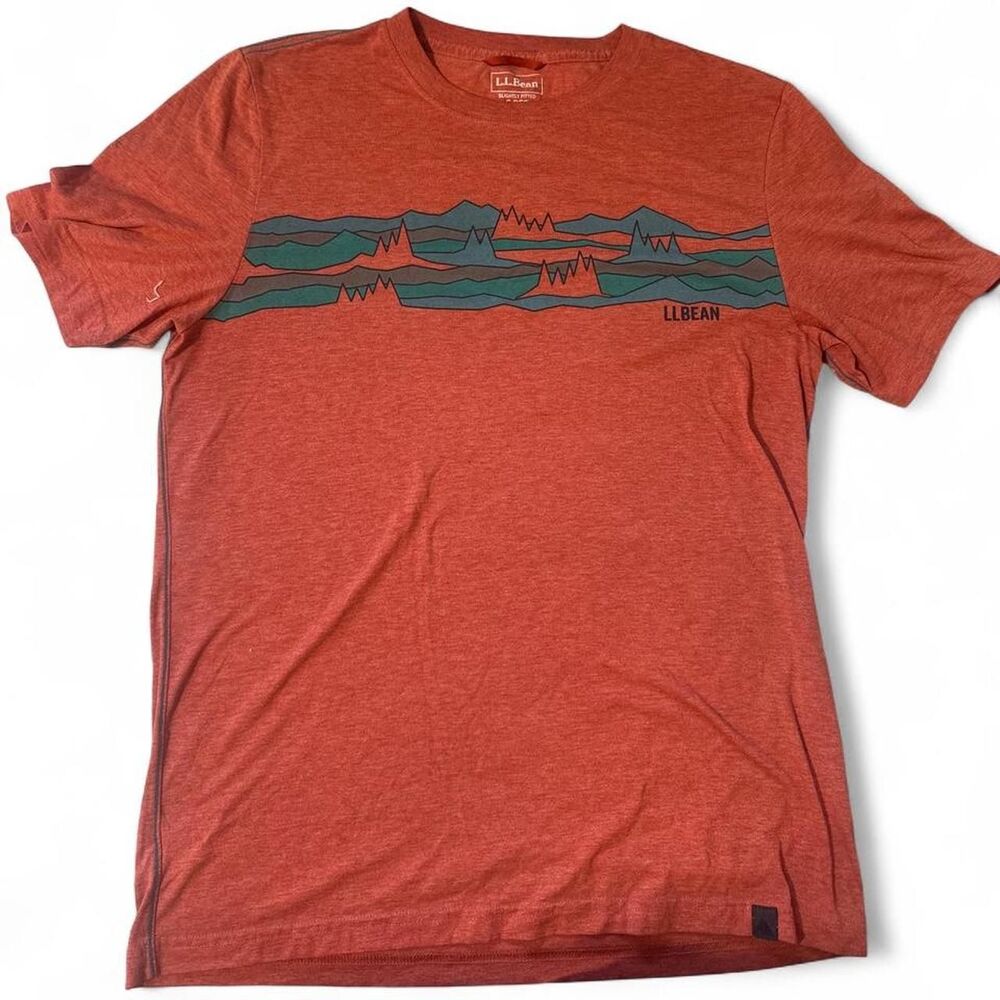 Llbean Men's Red and Orange T-shirt